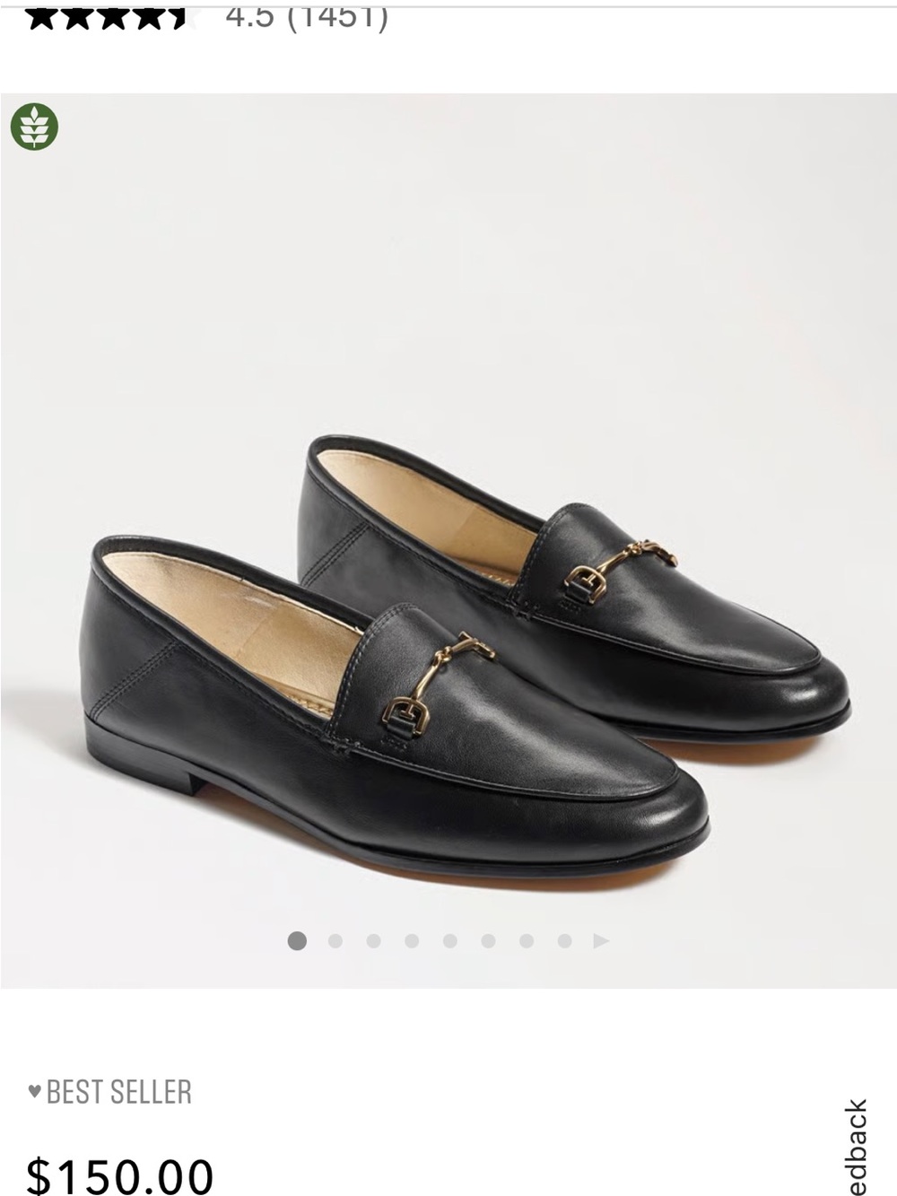 Ladies - new Sam Edelman black leather loafers